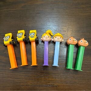 Loose Vintage Bob The Builder Pez Dispenser Lot Of 7 — No Packaging/Candy